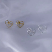 Load image into Gallery viewer, Heart earring personalized
